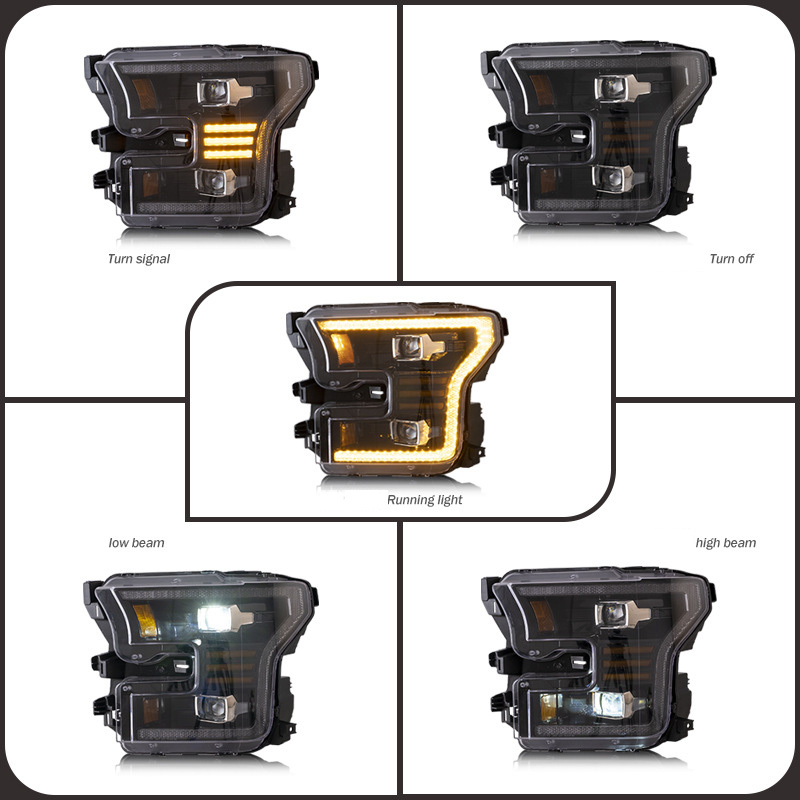 Gruppo fari della lampada anteriore a LED per auto per Ford F150 2015-2017 3