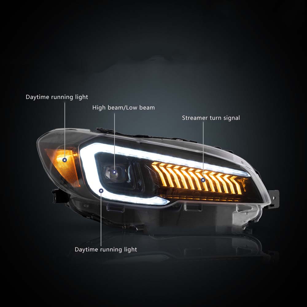 Автомобильная светодиодная фара в сборе для Subaru WRX 2015-2021 Передняя фара 3