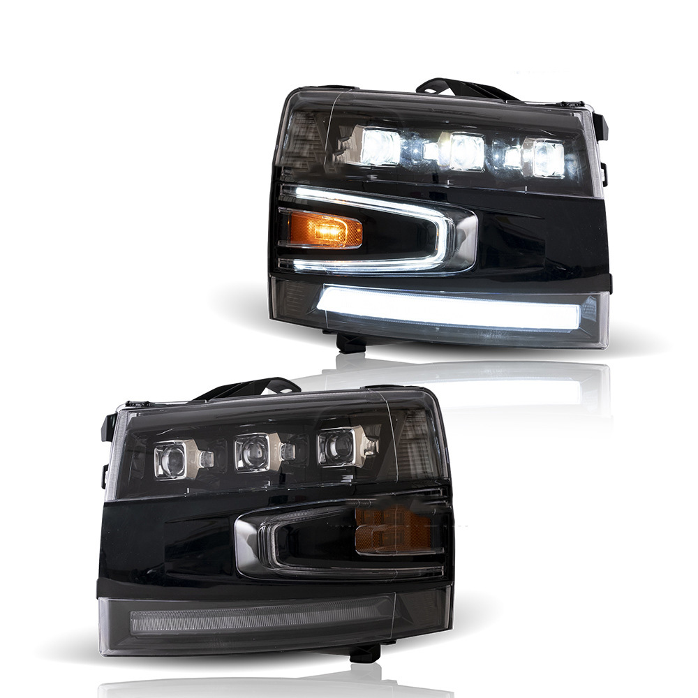 Car LED Headlights Assembly For Chevrolet Silverado 2007-2013 2