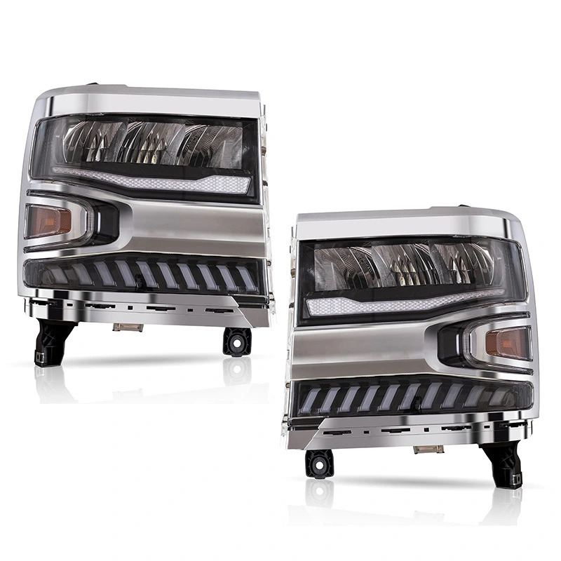 Conjunto de faróis de LED para carro para Chevrolet Silverado 2016-2018 1