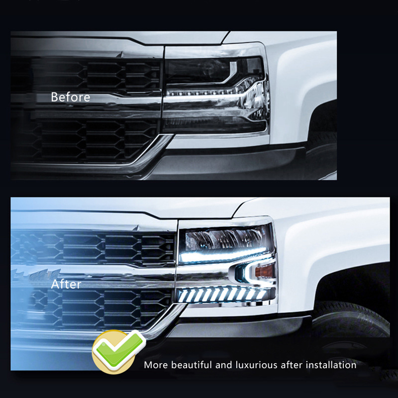 Car LED Headlight Assembly For Chevrolet Silverado 2016-2018 3