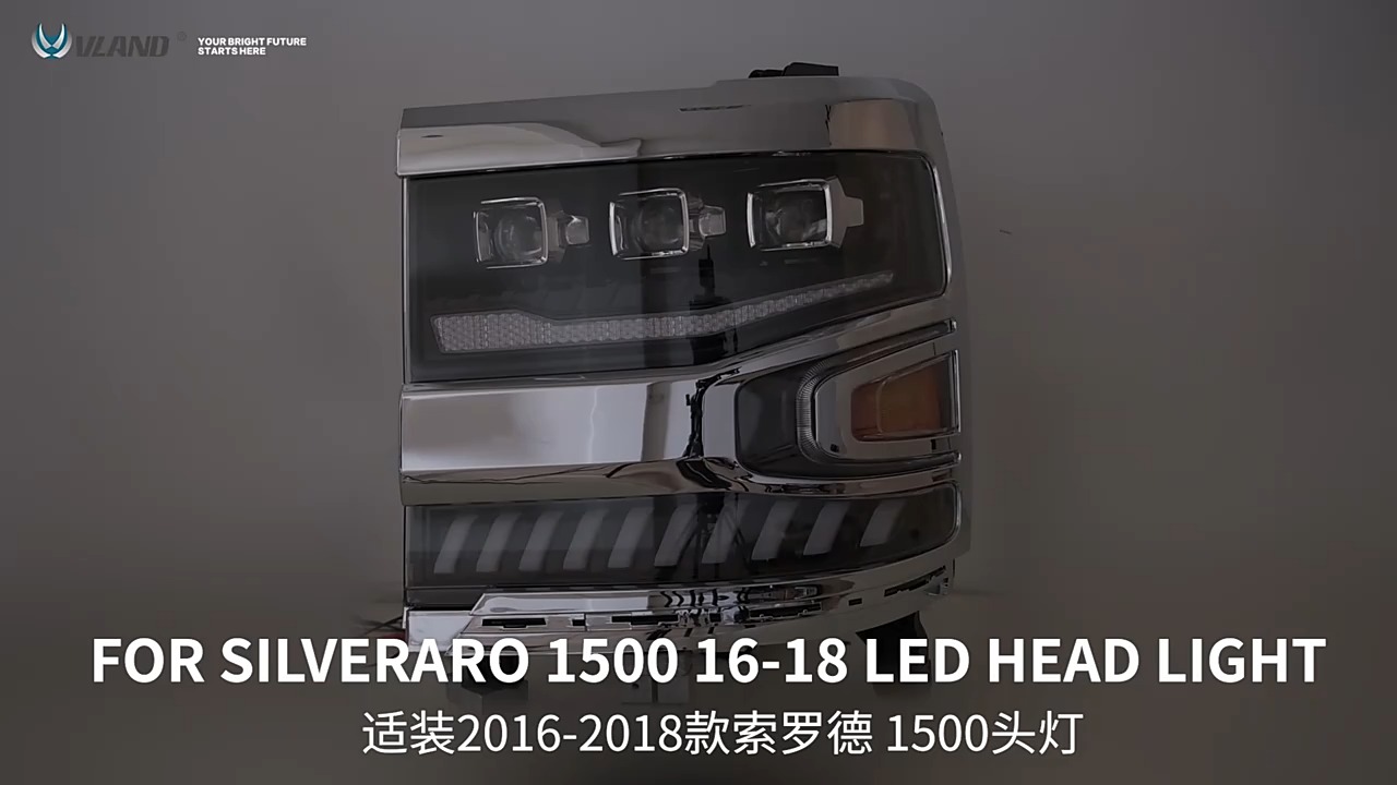 Car LED Headlights Assembly Chevrolet Silverado 2016-2018 Front Lamp 1