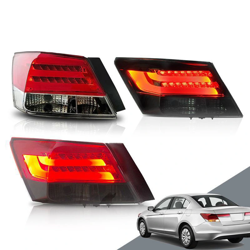 Carro LED Taillight Streamer Turn Signal para Honda Accord 2008-2013 Lâmpada traseira 1