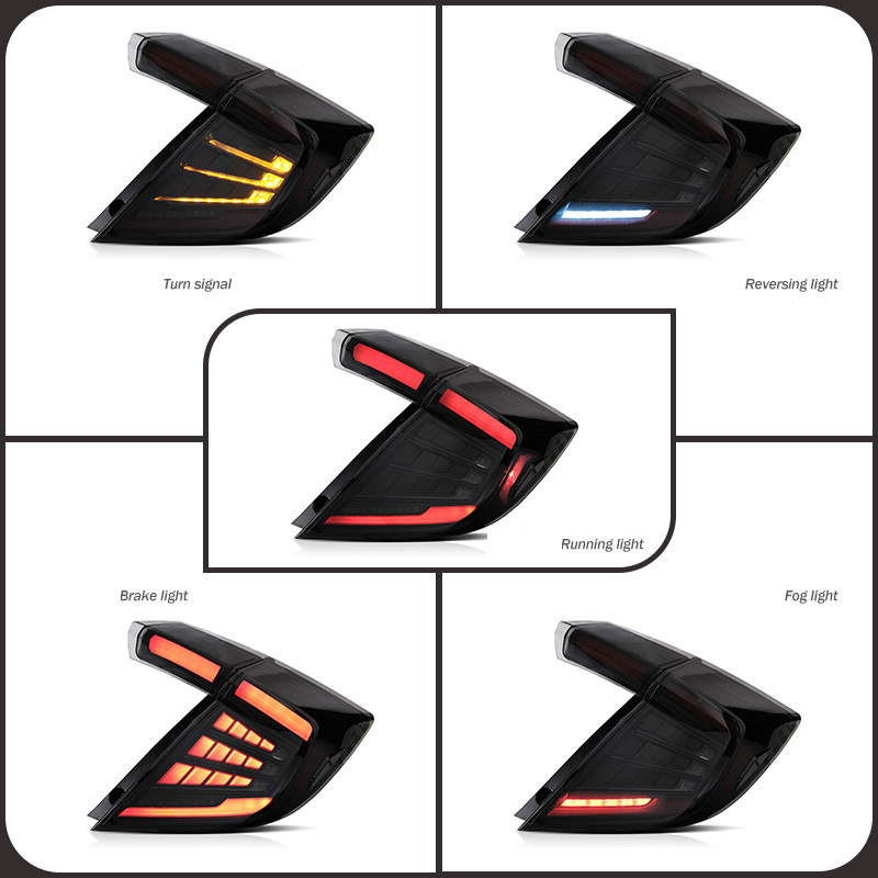 Car Tail Light Assembly For Honda Civic 2018-IN LED Taillights 2