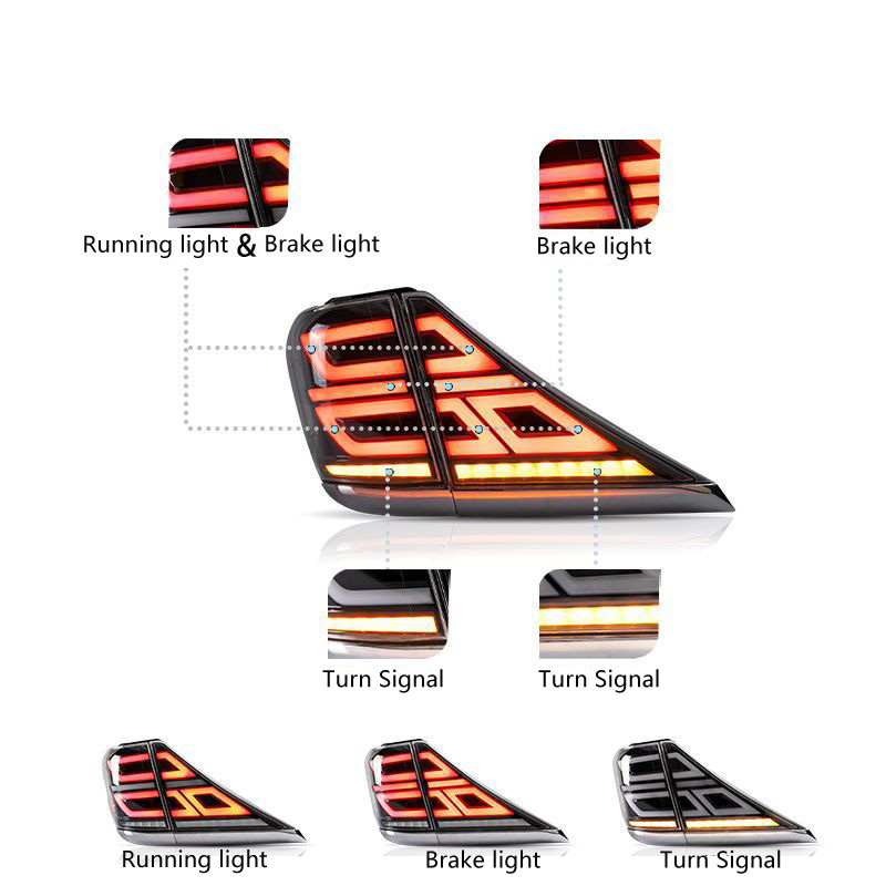 Car LED Taillights Assembly For Toyota ALFA 2007-2013 Rear Lamp 3