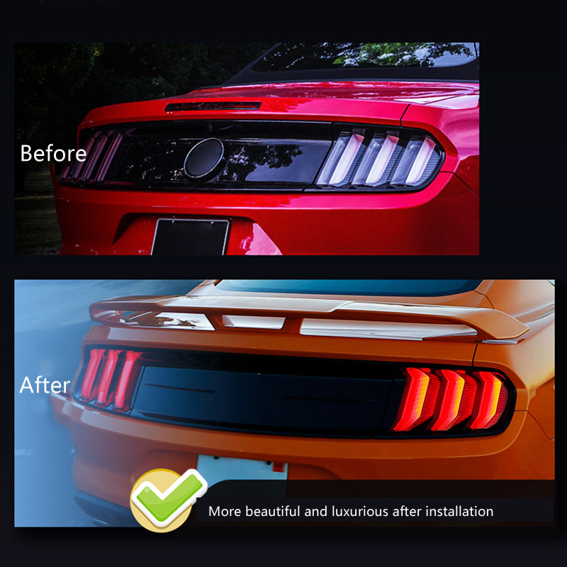 Car LED Taillights Assembly Turn Signal For Ford Mustang 2015-2020 5
