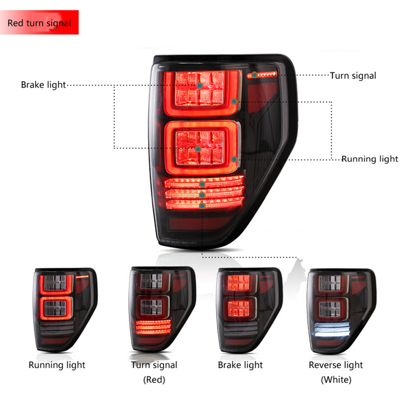 Car LED Taillight Assembly Rear Lamp For Ford F150 2009-2014 3