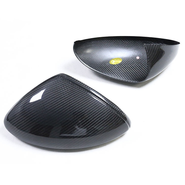 Tampas de cobertura de espelho retrovisor de carro de fibra de carbono seco para Porsche 718 982 3