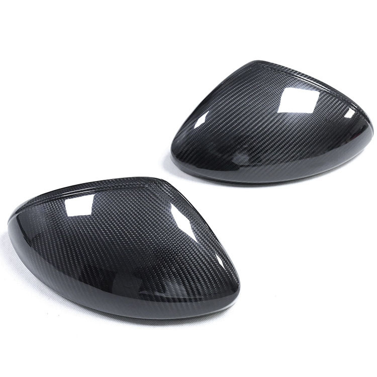 Tampas de cobertura de espelho retrovisor de carro de fibra de carbono seco para Porsche 718 982 2