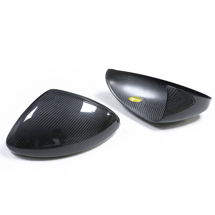 Tampas de cobertura de espelho retrovisor de carro de fibra de carbono seco para Porsche 718 982 4