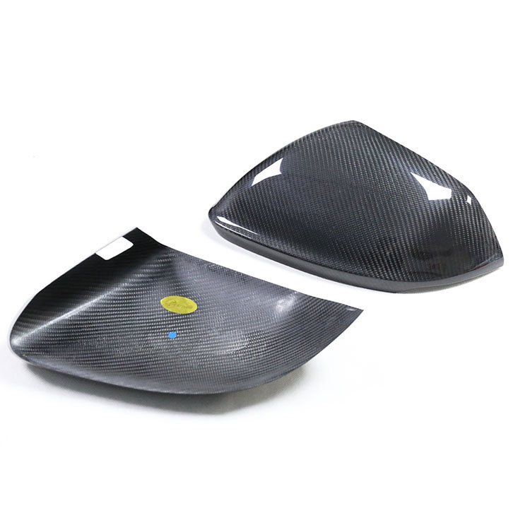 Carbon Fiber Rearview Mirror Cover Housing Cap For AUDI Q8/RSQ8 4