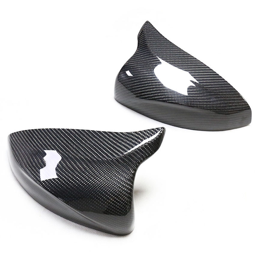 Car Cabron Rearview Mirror Cover Cap Housing For AUDI A3 RS3 S3 2