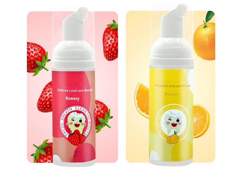 Limpeza de Dentes Infantil/ Pasta Dentífrica Mousse/Morango/Laranja RY241201 1