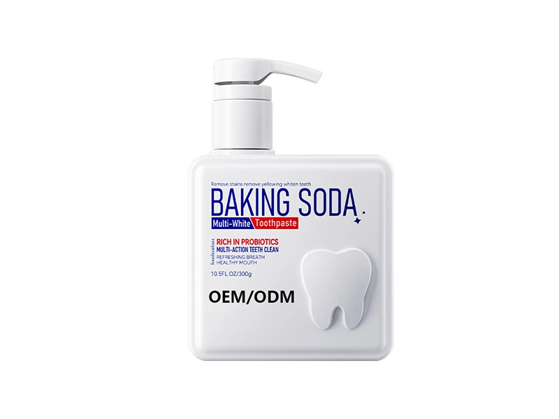 Baking soda probiotic pump toothpaste 1