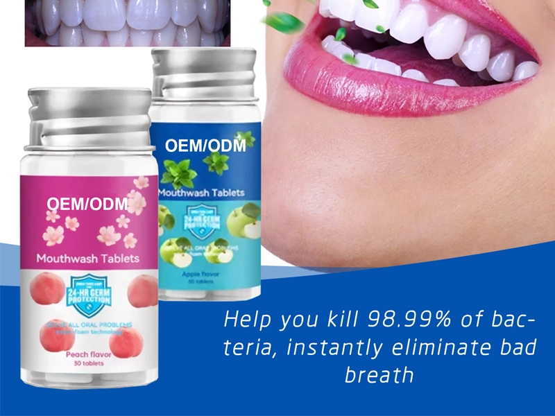 White Toothpaste Tablets for Fresh Breath – Portable Oral Care Solution 1