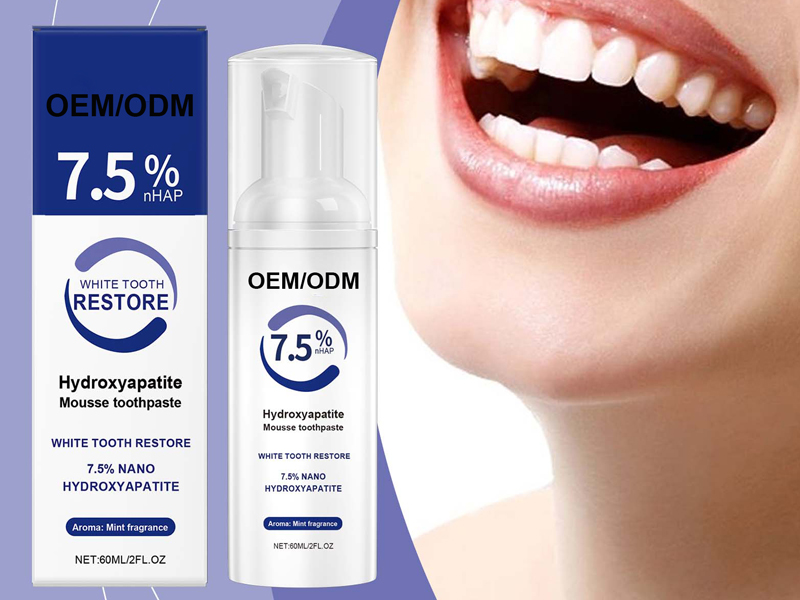 Mousse de dente branco anticáries para clarear os dentes 3