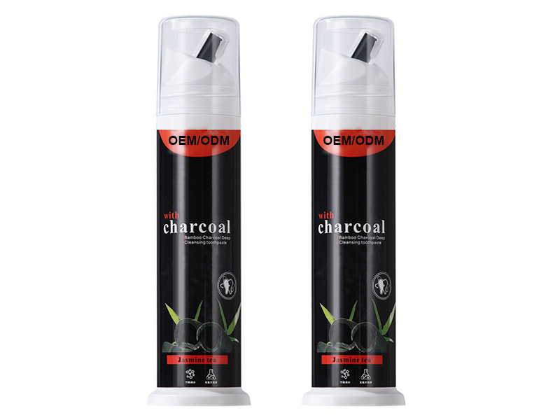 Bamboo Charcoal Pump Type Toothpaste for Removing Stains 2