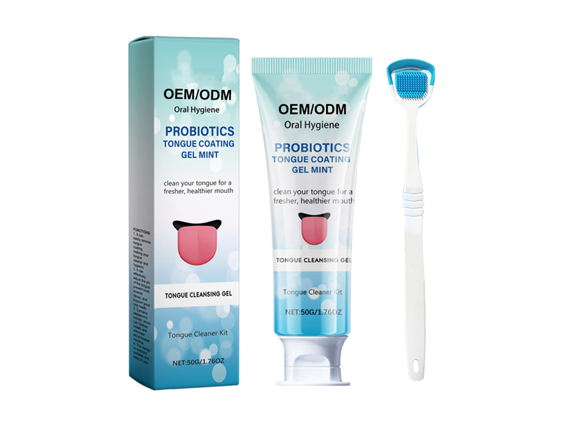 El kit de limpieza con lengua de madreselva limpia el recubrimiento de la lengua, elimina higiénicamente los olores y protege la cavidad oral 1