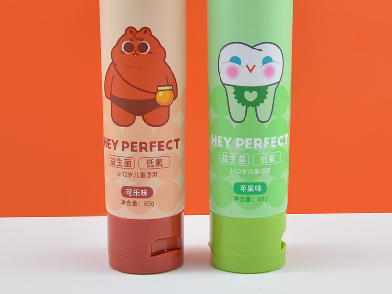 PE Flip Cap Children's Toothpaste Tube 4