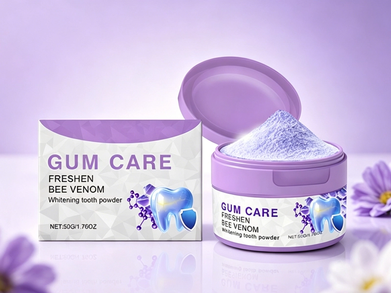 Bee Venom Purple Whitening Tooth Powder - Rich Gentle Foam, Deep Stain Removal, Fresh Breath & Gum Care for Bright Radiant Smile 1