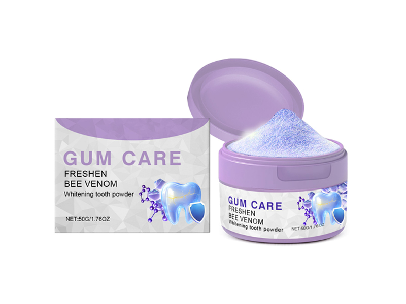 Bee Venom Purple Whitening Tooth Powder - Rich Gentle Foam, Deep Stain Removal, Fresh Breath & Gum Care for Bright Radiant Smile 2
