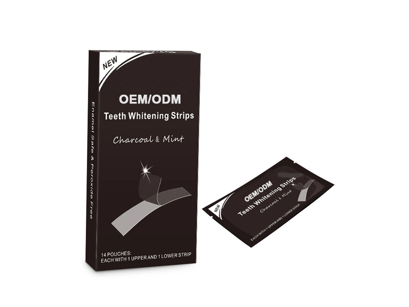Bamboo charcoal breath freshening and teeth whitening strips 1
