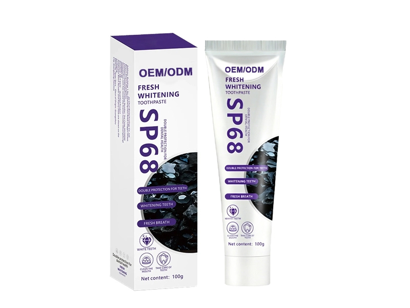 Creme dental clareador SP68, remove manchas naturalmente e cuida das gengivas. 1