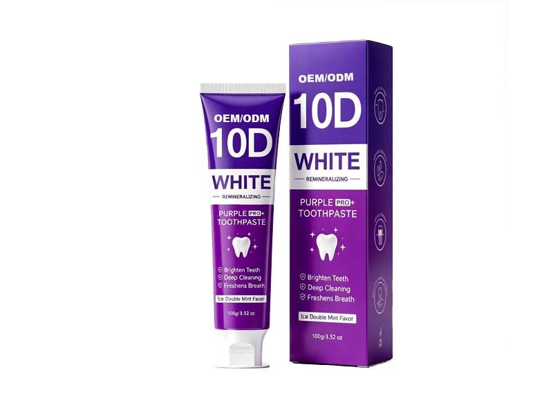 10D Purple PRO Whitening Toothpaste – Deep Stain Removal, Yellow Eraser & 24H Fresh Breath 1