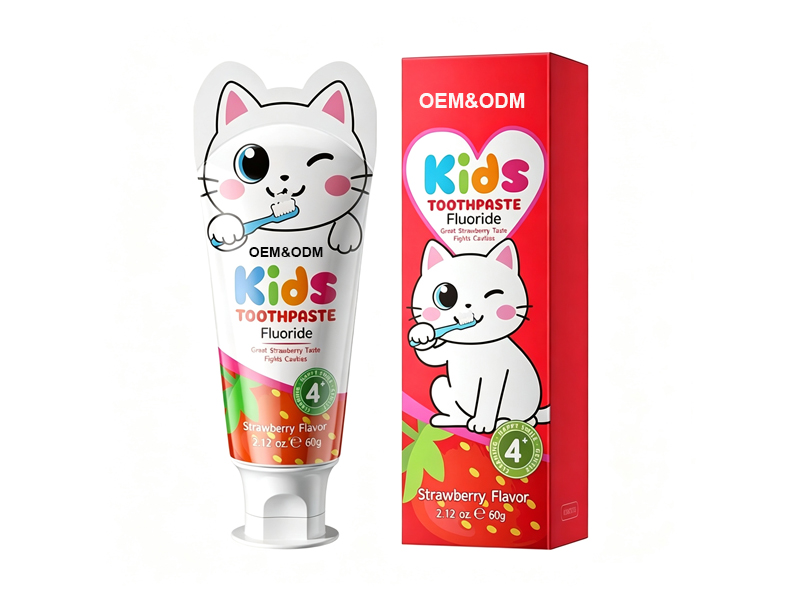 Kids Fluoride Toothpaste, Fruit Flavor, Gentle Cavity Protection, Gum‑Friendly Children Toothpaste 3
