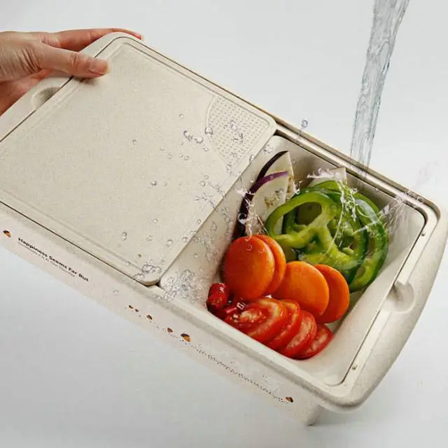 Cutting boards for kitchen plastic with strainer 1