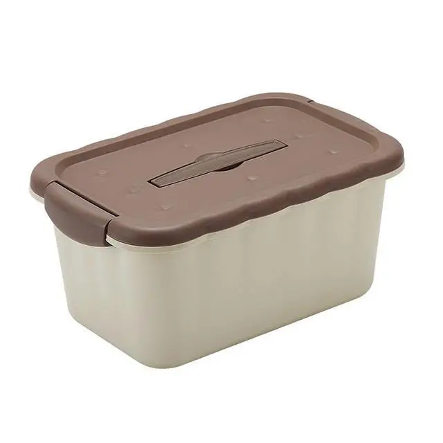 Rectangle shape cookies design plastic storage container with handle&plastic storage boxes 1
