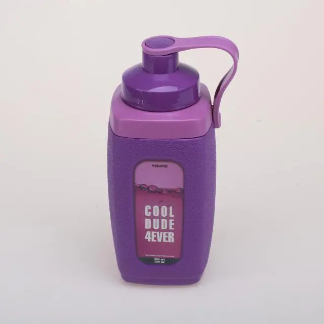 960ML PP material square plastic sporty water&plastic drink bottle with handle 1