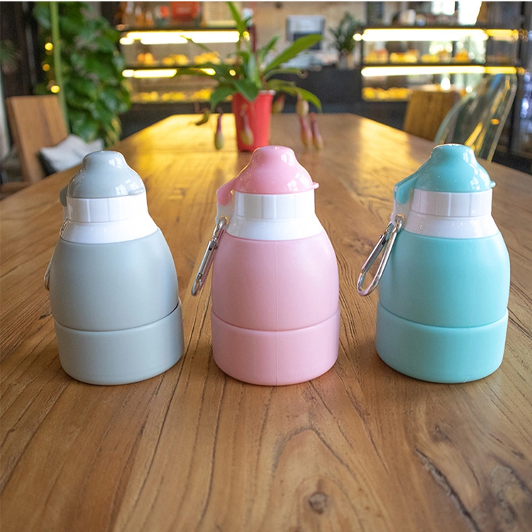 500ML SILICONE FOLDING WATER BOTTLE PLASTIC KETTLE 1