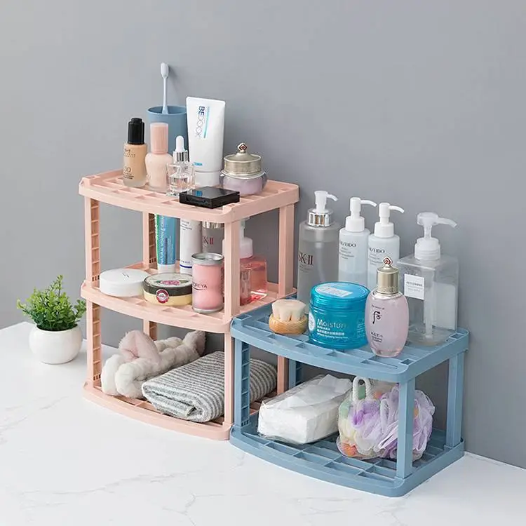 Plastic Two-layers Three-layers Rack Used in Bathroom Kitchen Living Room 1