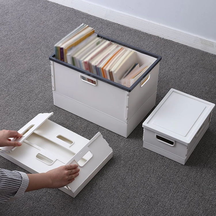 Three Sizes of Plastic Folding Storage Box Used for Student Businessman 1