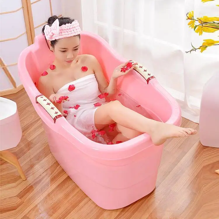 Bath Tub with Hole Used for Kid Adults Plastic Bathtub 1