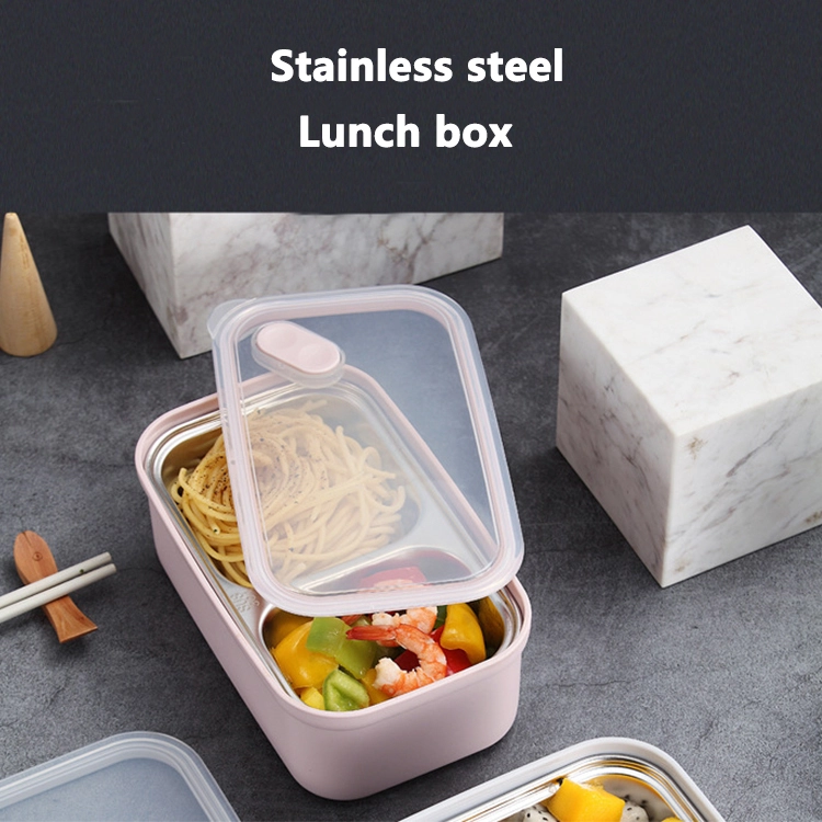 304# Stainless Steel Lunch Box Portable Plastic Bento Box 1