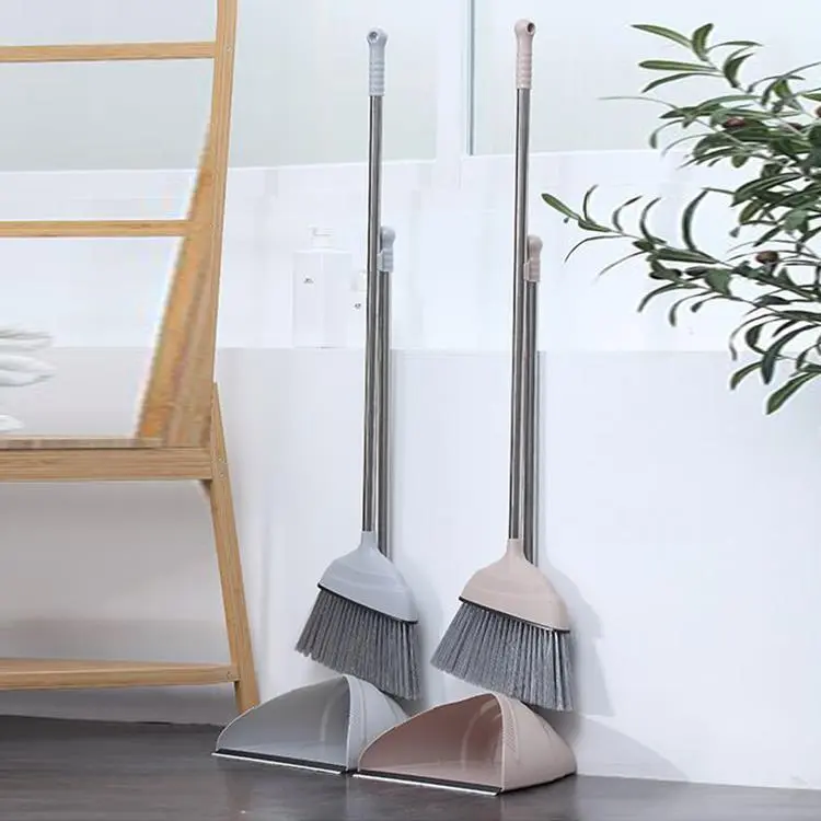 430#Stainless Steel Plastic Dustpan and Broom Set 1