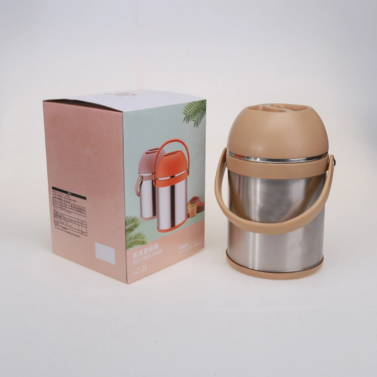 2.2L 201#Stainless Steel Lunch Box Insulation Pot 1