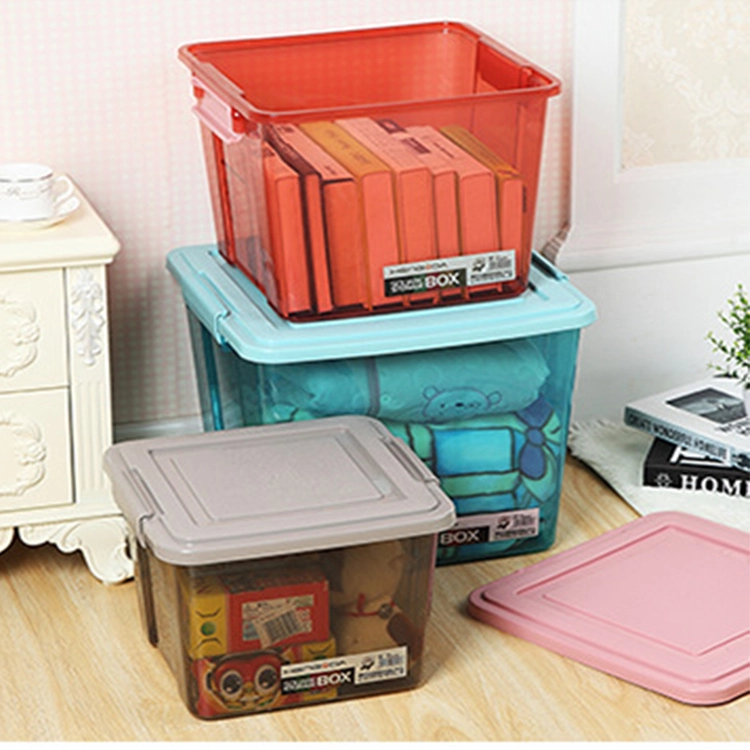 Plastic Three Colors Three Capacities Storage Box with Lid 1