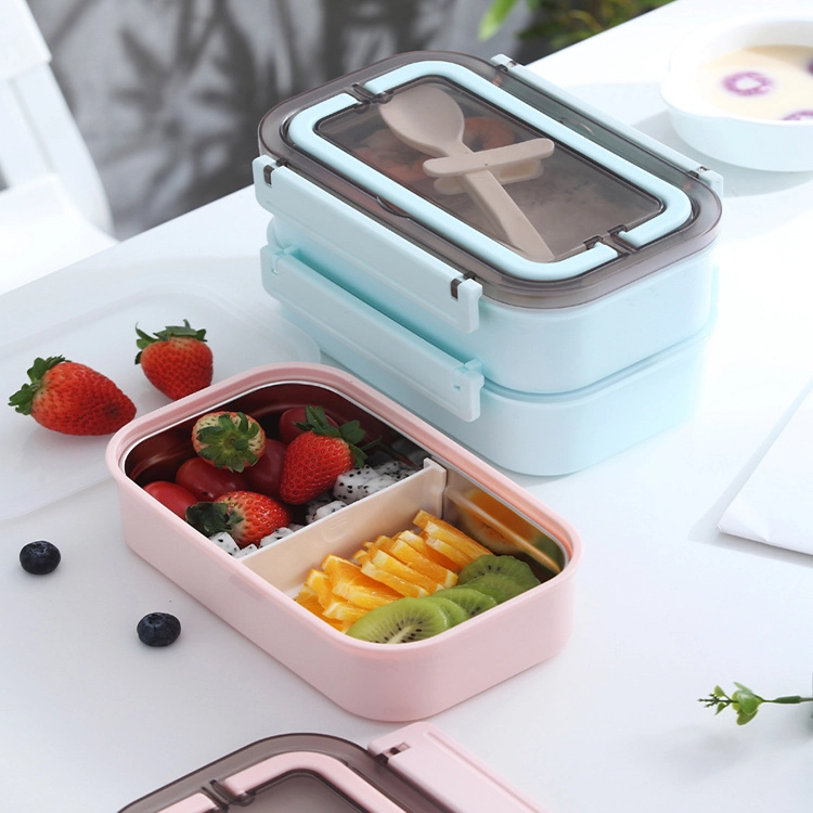 Elegant 304#Stainless Steel Single and Double Layers Lunch Box 1