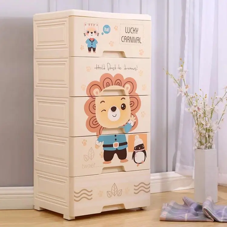Plastic Roller Wheel Storage Cabinets with Five Sizes 1