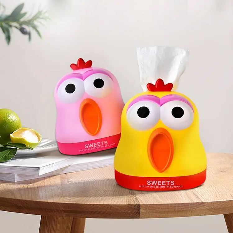 Plastic Cute Carnival Chicken Tissue Box 1
