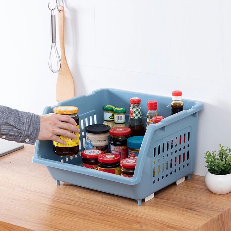 1-5 Layers of Stackable Storage Basket with Wheels 1