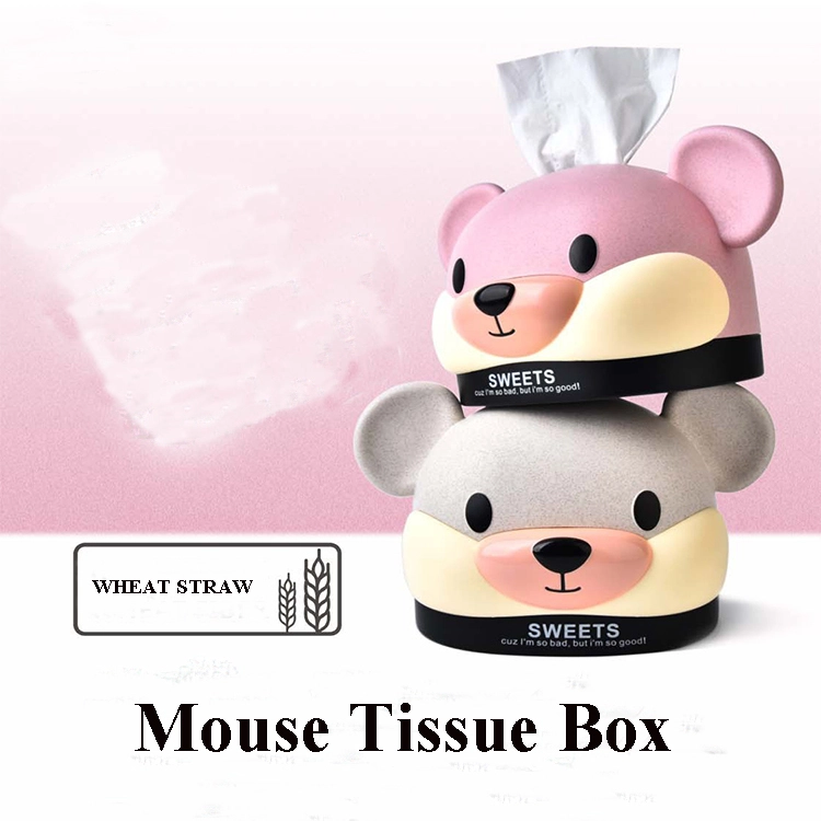 Wheat Straw Mouse Tissue Box Plastic Napkin Box 1