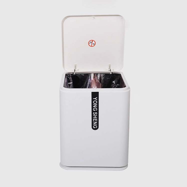Square Slow Speed Trash Can Plastic Trash Bin Waste Bin 1