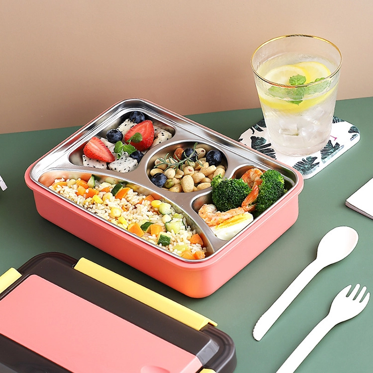 Three Colors Bento Box  Wholesale 304# Stainless Steel Lunch Box 1