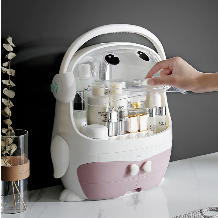 ABS Makeup Box Wholesale Penguin-shaped Cosmetic Storage Box 1