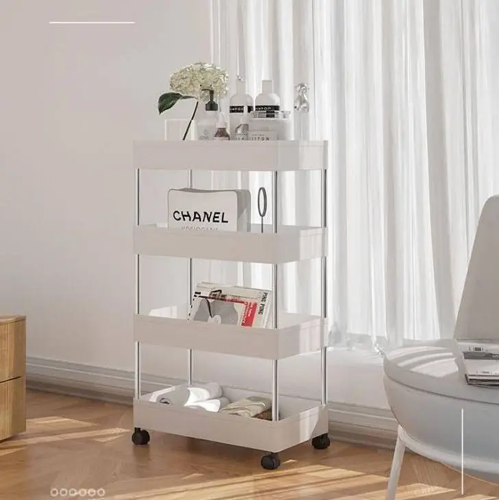 Four Layer Hollow Out Design Storage Rack, Bathroom Seam Storage Rack 1