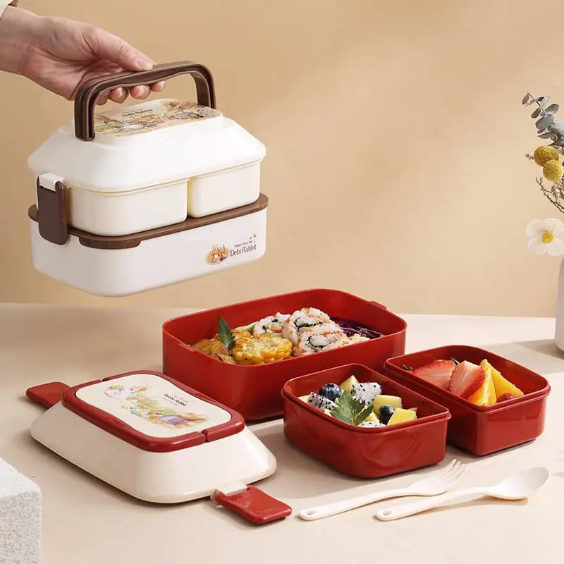 Cartoon Children's Lunch Box with Classical Oil Painting Patterns 1